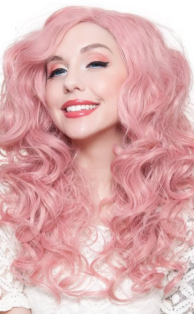 Cosplay 22" Milkshake Pink Lace Front Wig