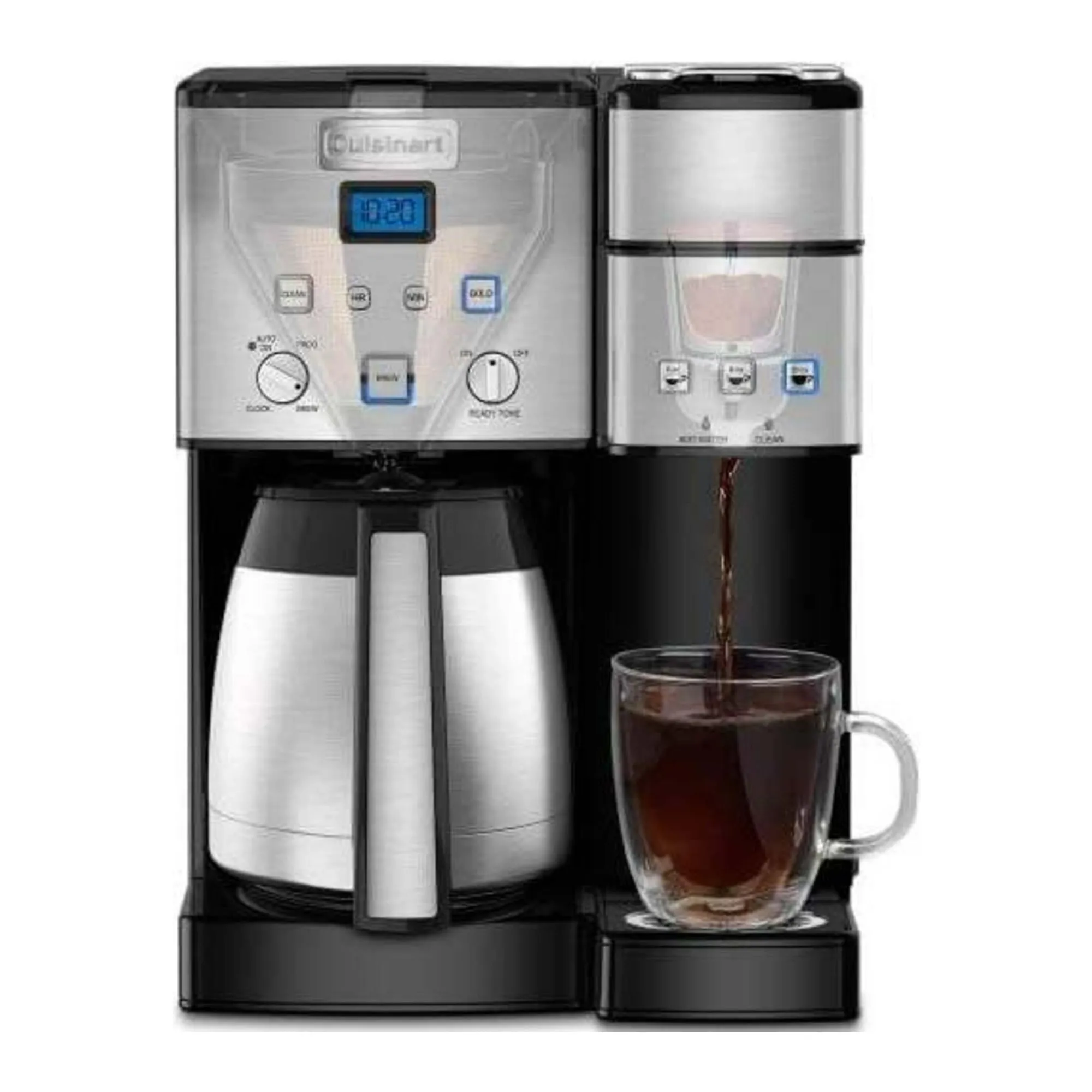 Cuisinart SS-20P1 Coffee Center 10-Cup Thermal Coffeemaker and Single-Serve Brewer, Stainless Steel