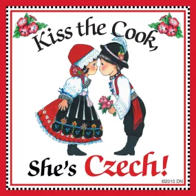 Czech Gift For Women Magnet "Kiss Czech Cook"