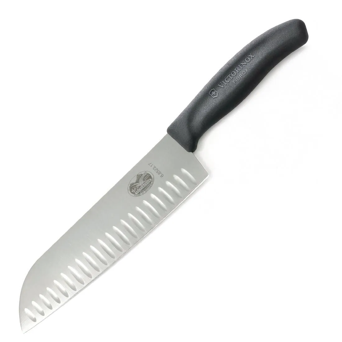 D828 Victorinox Santoku Knife Fluted Edge 17cm