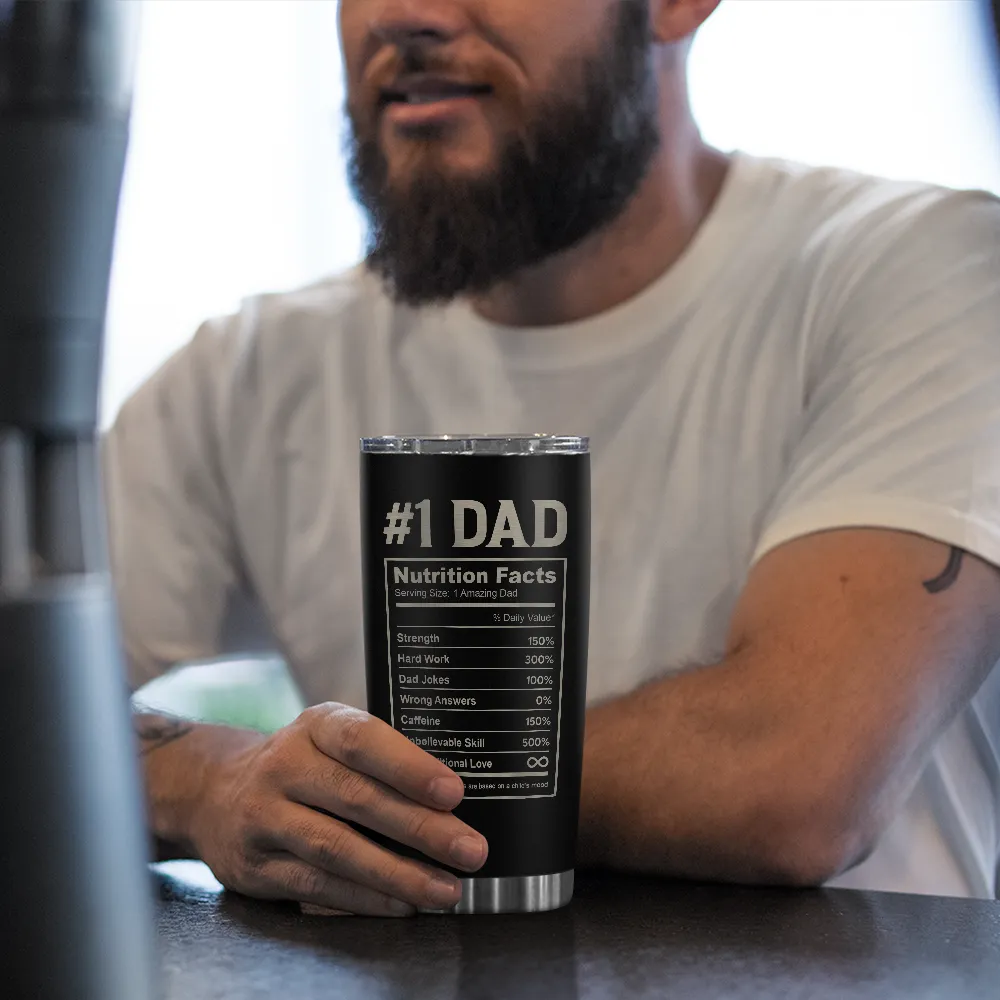 Daddy The Man The Myth The Legend Tumbler with Lid - 20oz Insulated Stainless Steel Mug - Coffee Mug for Sport Office Travel