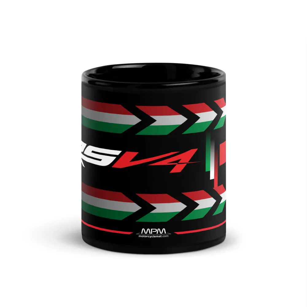 Designed Black Glossy Mug - Cup Inspired Aprilia RSV4 Motorcycle Model - MM6220