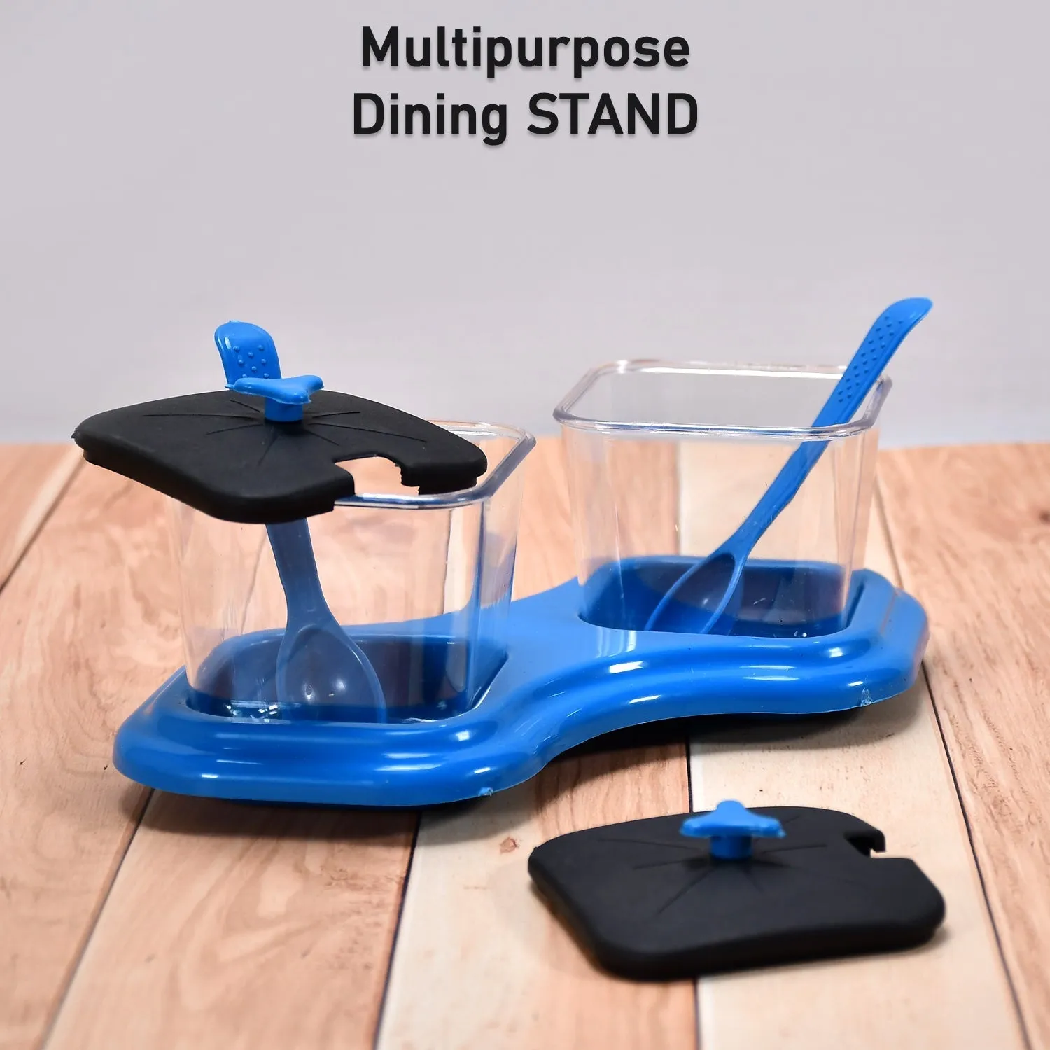 Dining Table Stand 2 Pcs Pickle Jar Spice Tray Spoons Virgin Plastic Kitchen Storage Container Serving Salt Pepper Sauces Chutney Masala Mukhwas, Aachar