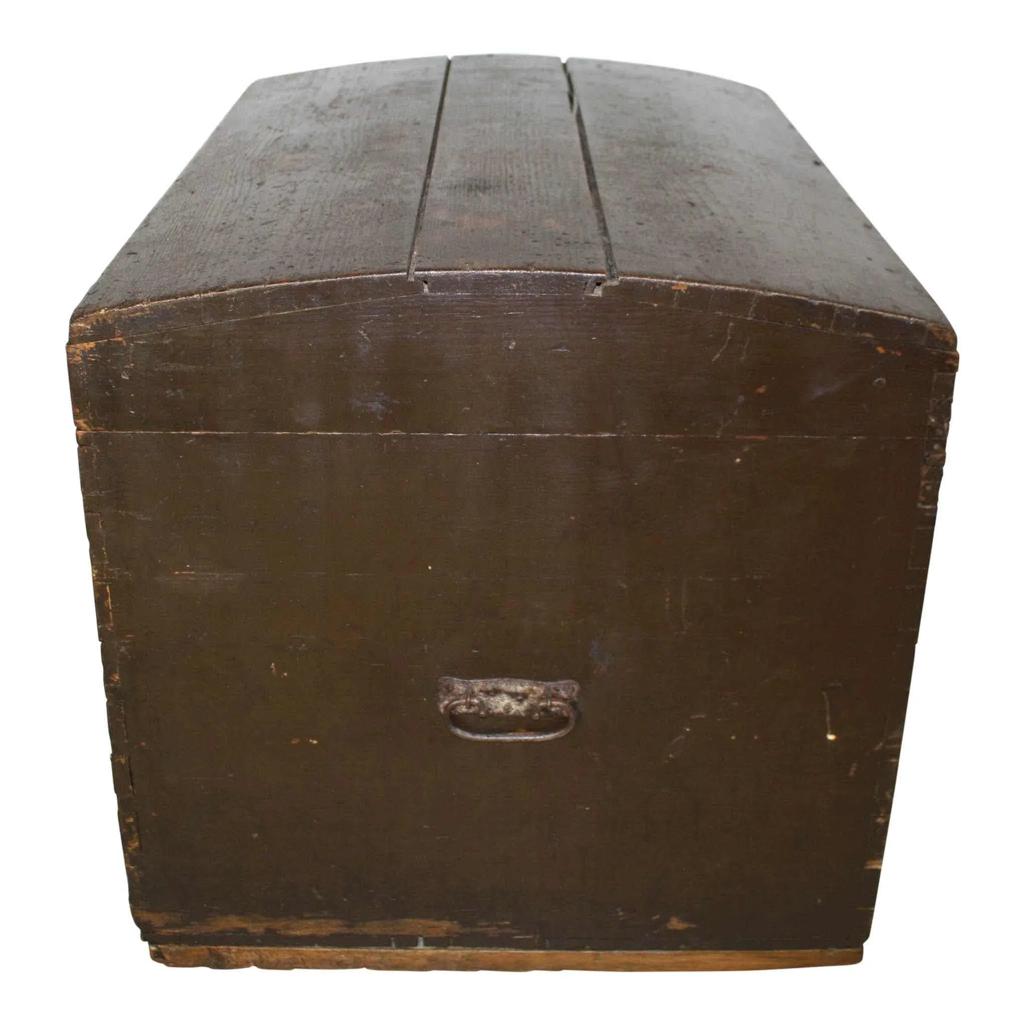 Dome-Top Wooden Steamer Chest