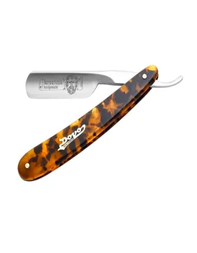 Dovo - "Barbarossa" Straight Razor, Imitation Tortoise Shell Handle, Round Point, 5/8"