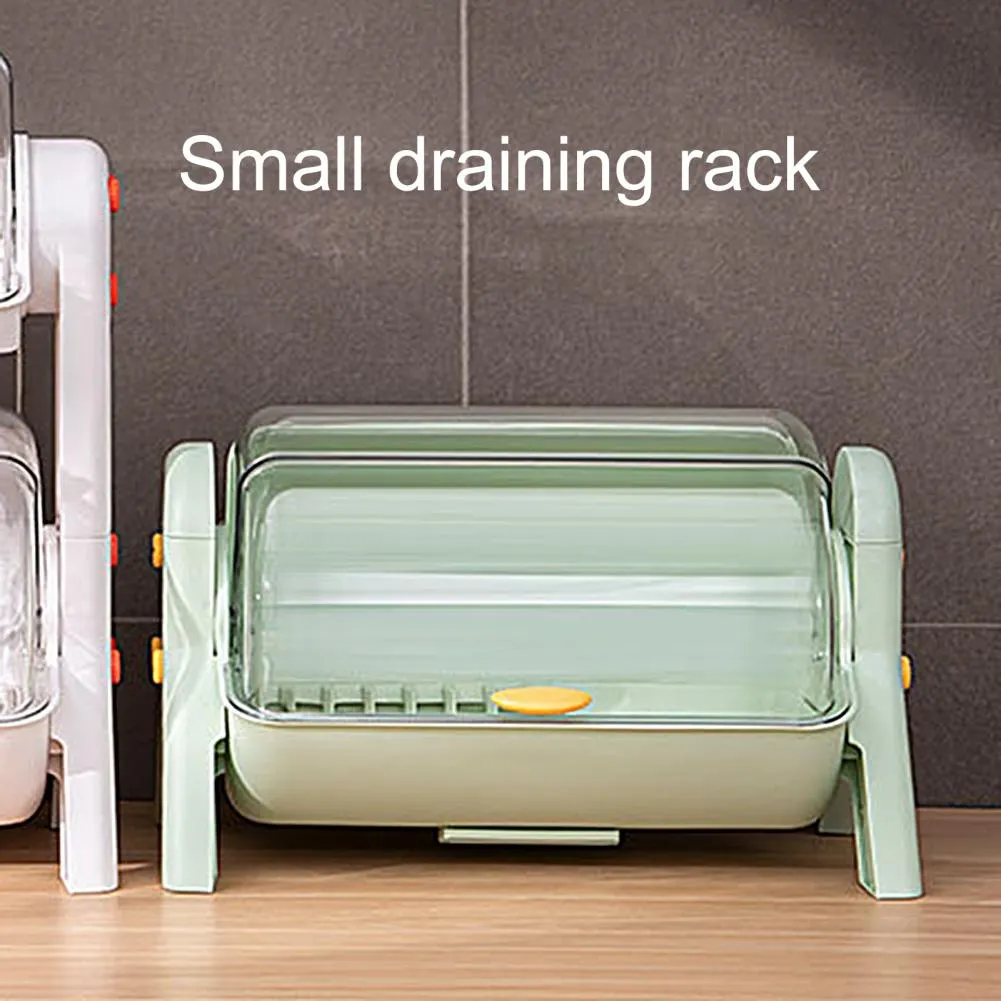 Dust-Proof Kitchen Dish Drainer Rack