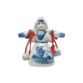 Dutch Gift Magnet Delft Girl with Buckets