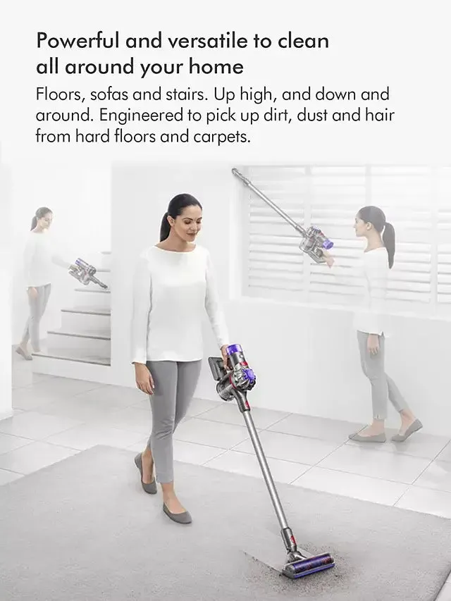 Dyson V8 Cordless Stick Vacuum Cleaner Up to 40 Minutes Run Time - Silver