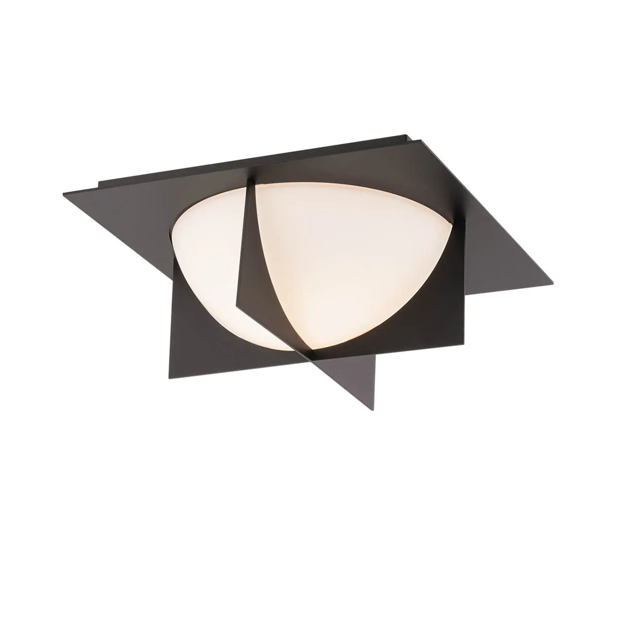 Echelon 14 in. LED Flush Mount Light Black Finish