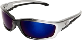 Edge Eyewear Kazbek GSK118 Black Frame with Gasket Blue Mirror Lens Glasses