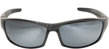 Edge Eyewear Reclus SR117 Black Frame Silver Mirror Lens Glasses