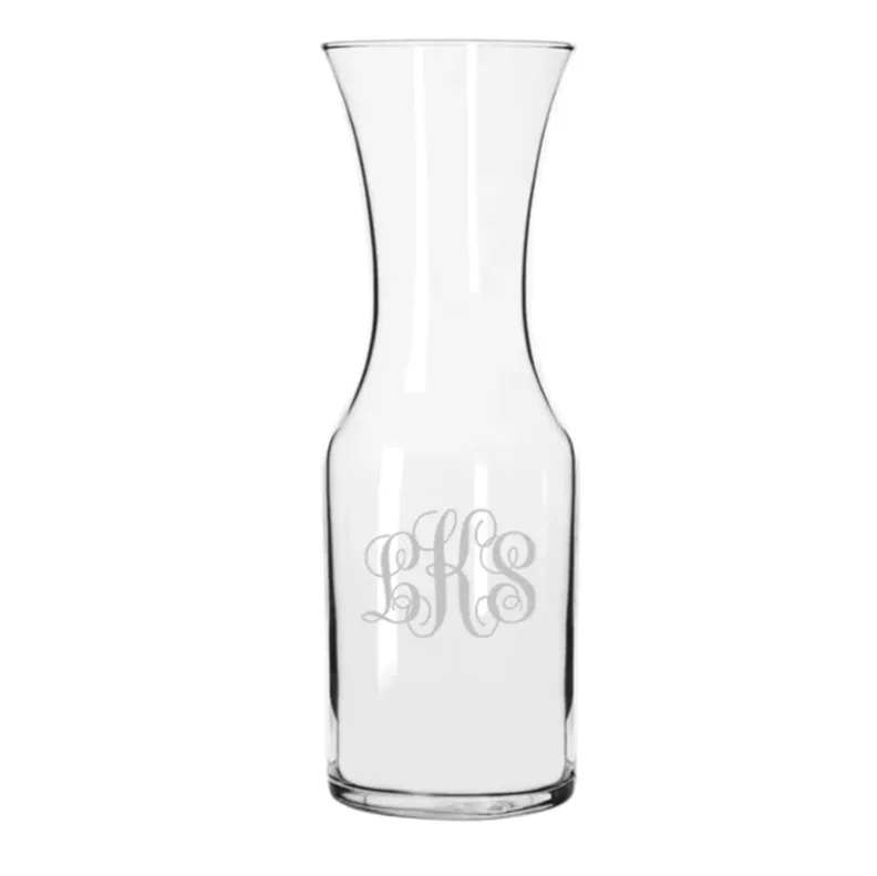 Engraved Glass Carafe