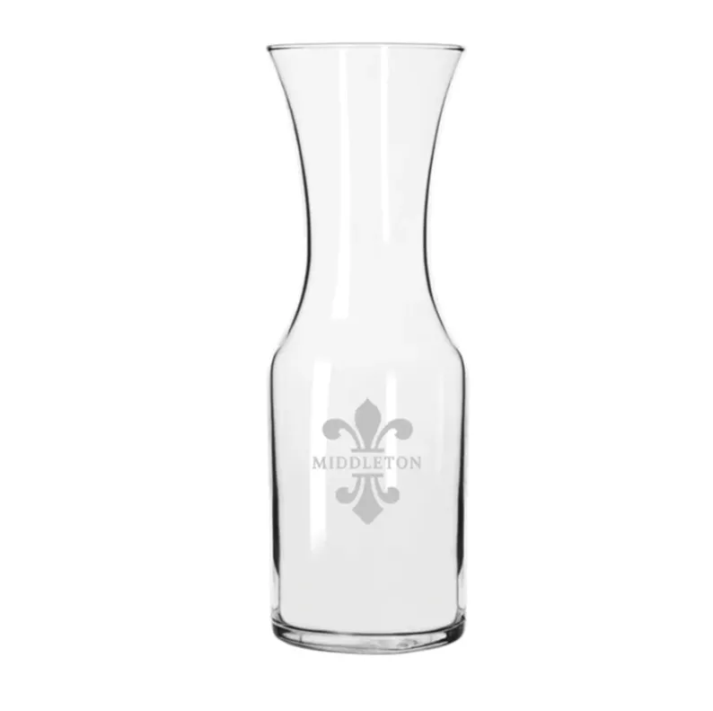 Engraved Glass Carafe