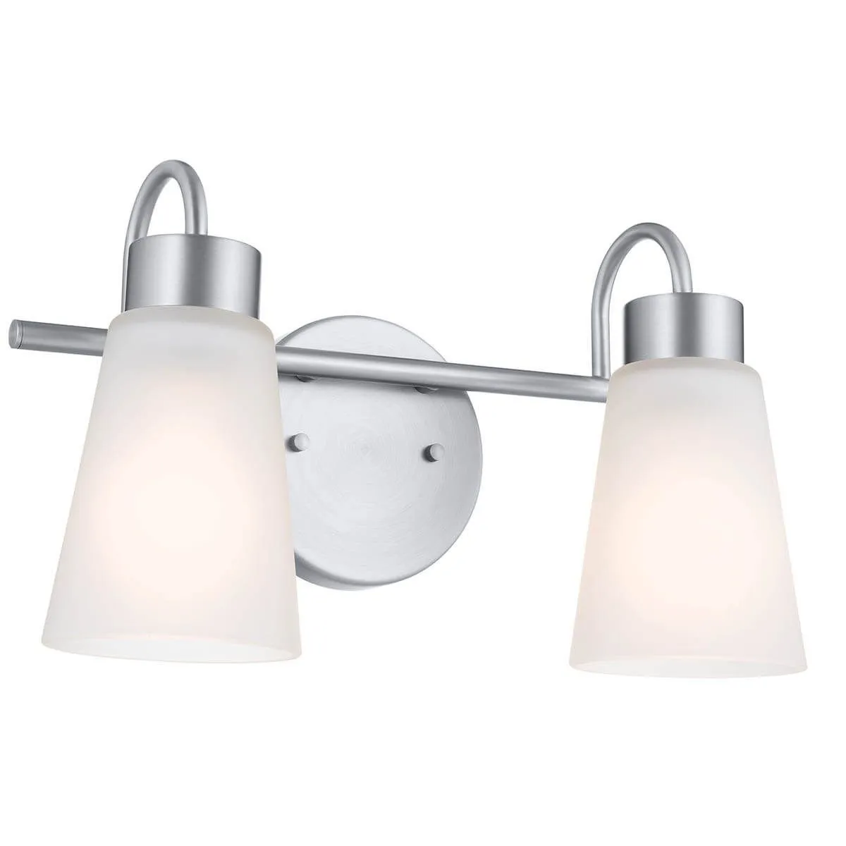 Erma 14 in. 2 Lights Vanity Light Brushed Nickel finish