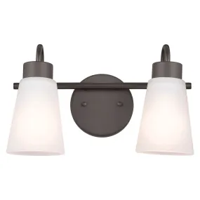 Erma 14 in. 2 Lights Vanity Light Old Bronze finish