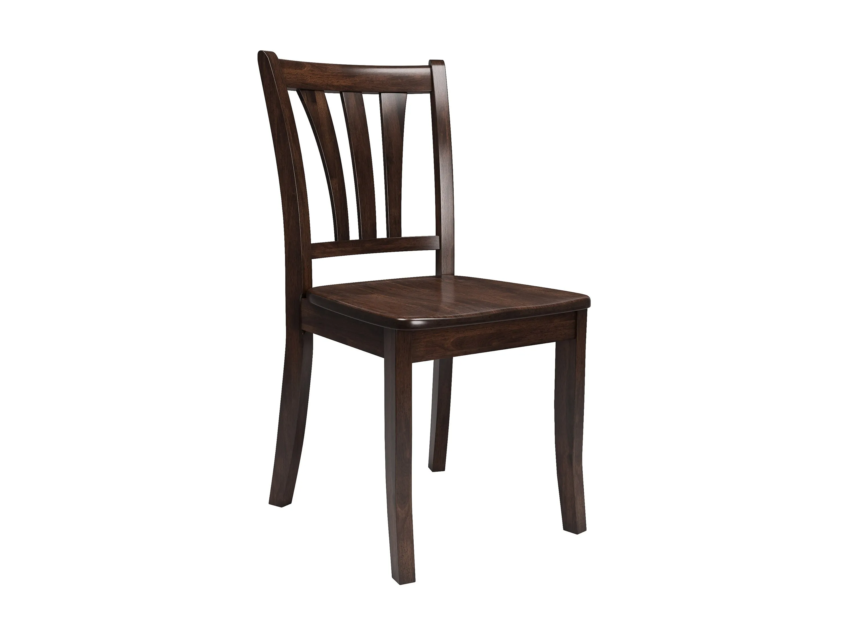 Espresso Solid Wood Dining Chairs Set of 2