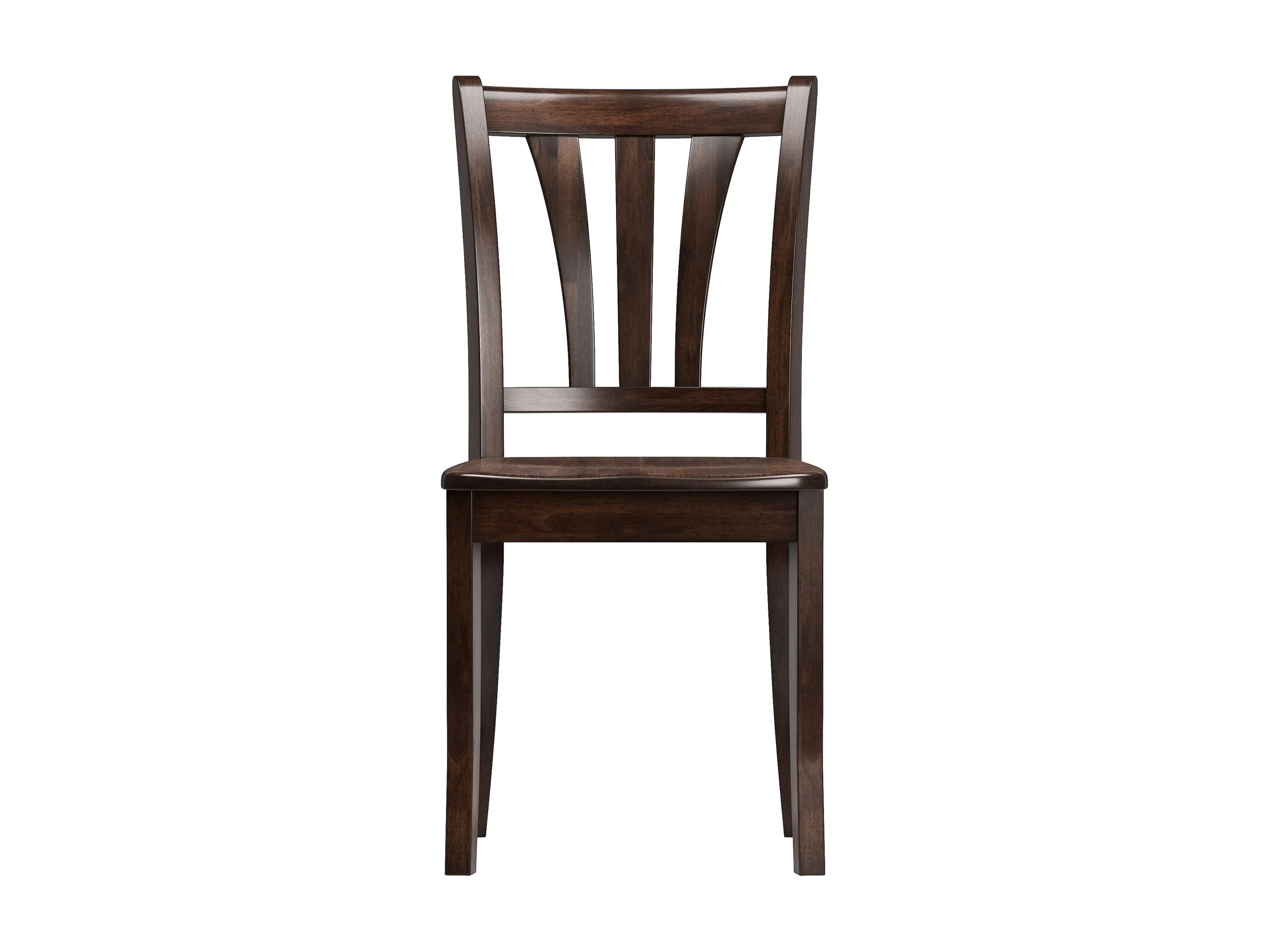 Espresso Solid Wood Dining Chairs Set of 2