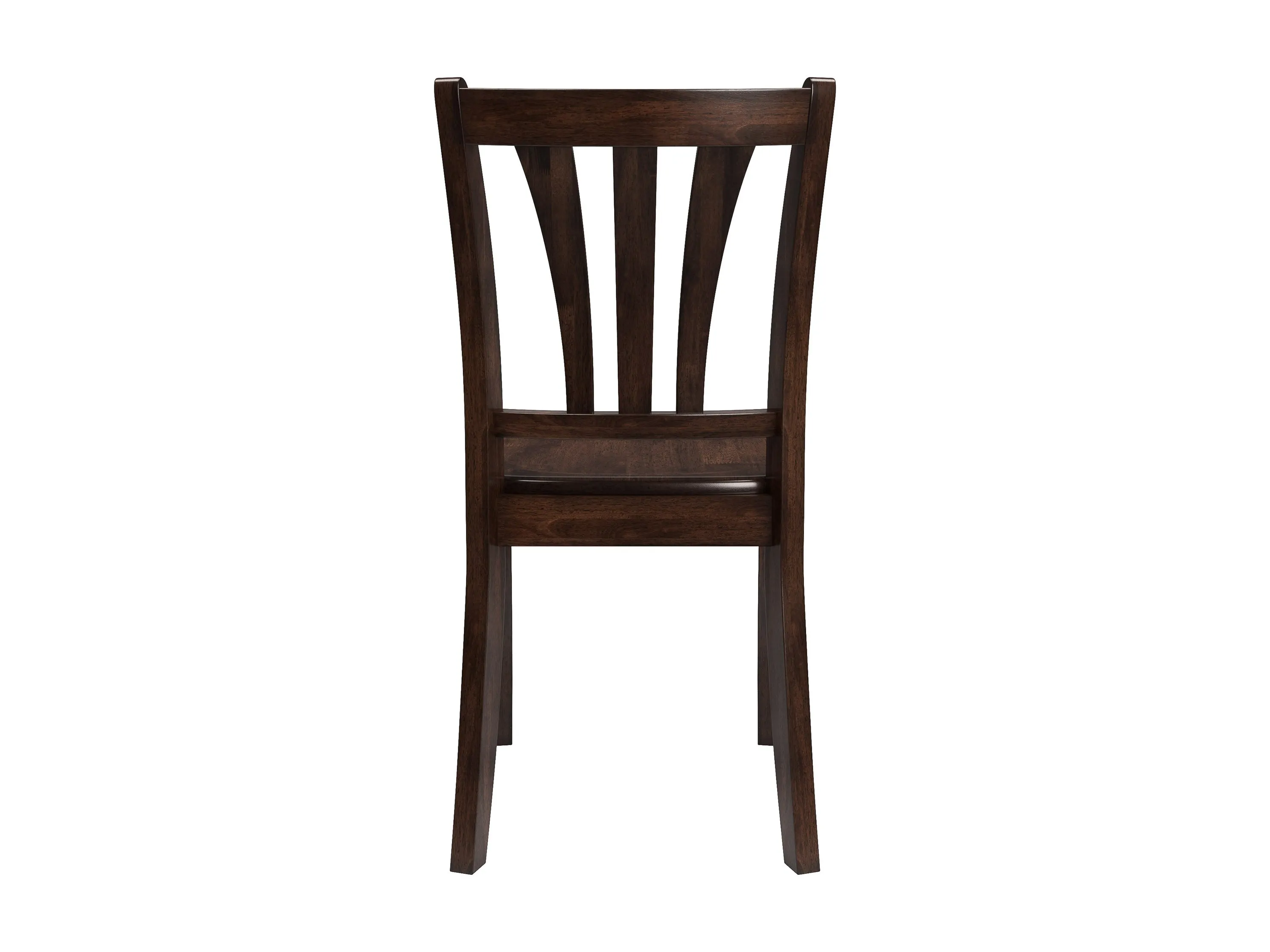 Espresso Solid Wood Dining Chairs Set of 2