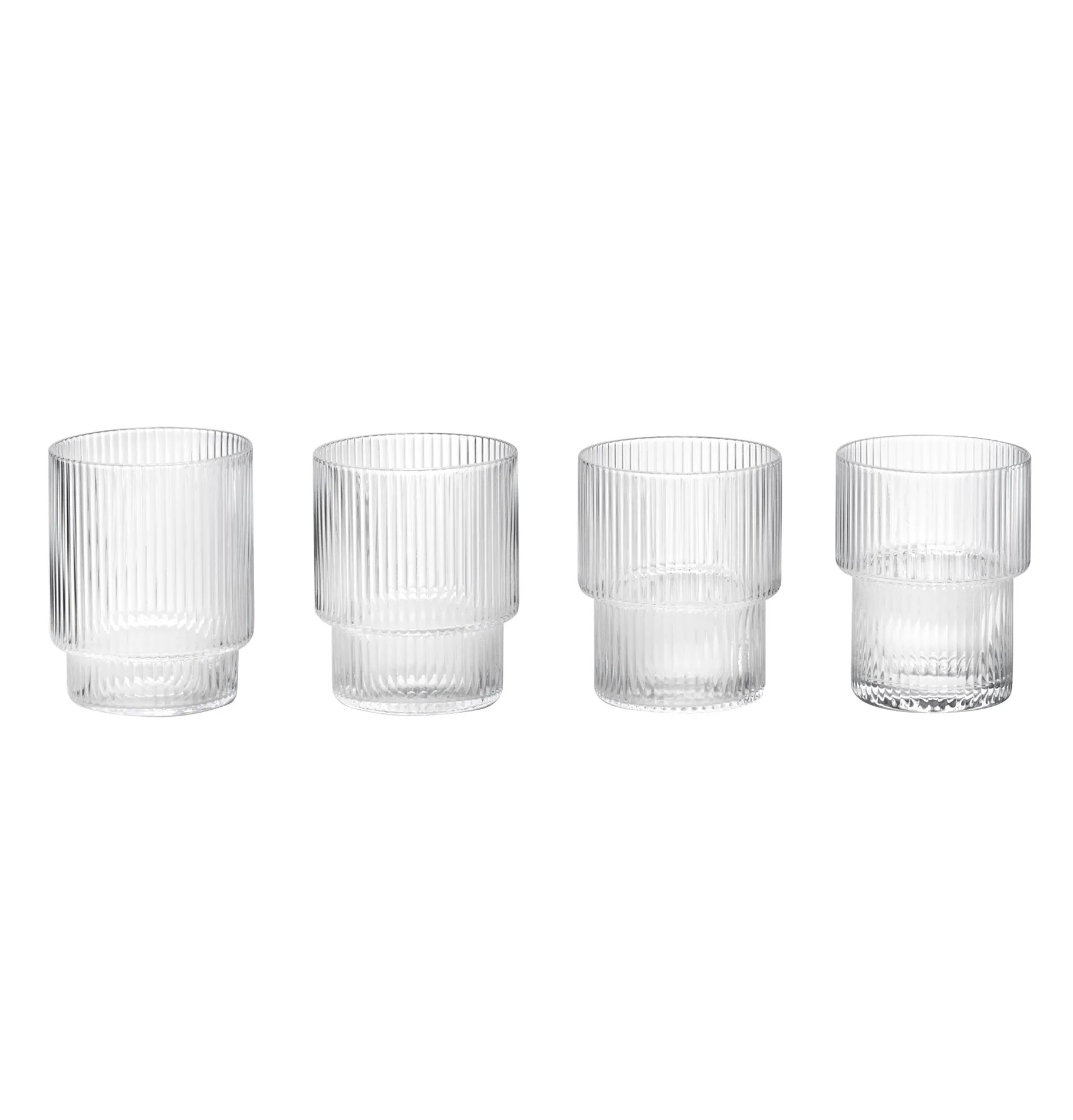 Ferm Living Set of 4 Ripple Glasses