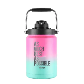 FIT2SERVE As Much Rest As Possible Half Gallon Jug - Mint Pink Ombre