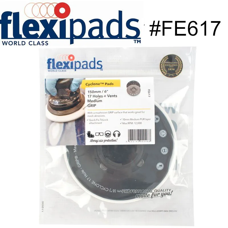 FLEXIPADS 150MM 6' FESTOOL DA CYCLONE 17H MED GRIP FLEX FE617