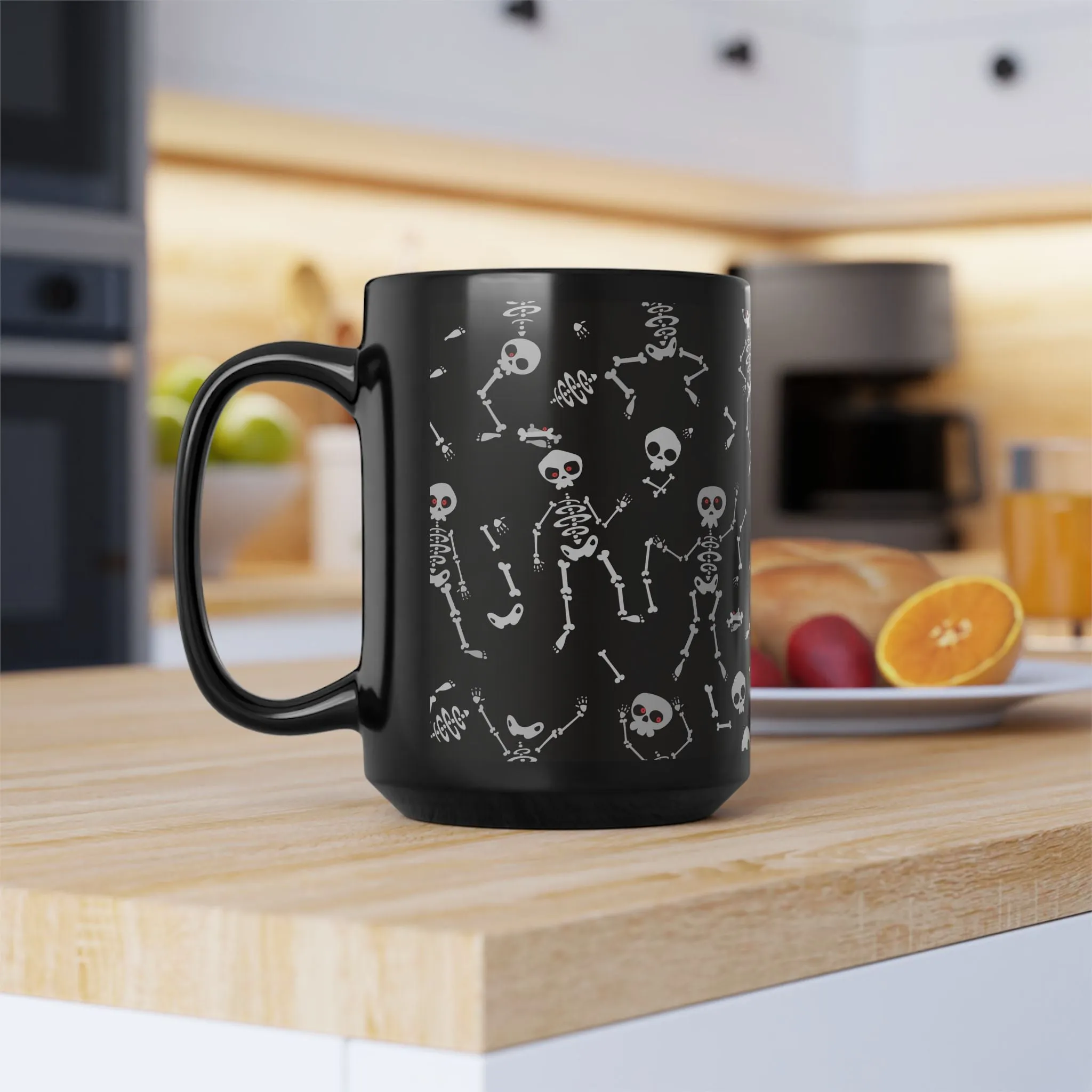 Funny Skeletons Halloween Black Mug (11oz, 15oz)