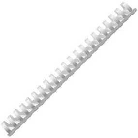 Gbc Plastic Binding Comb Round 21 Loop 25Mm A4 White Pack 50