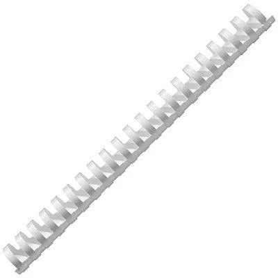 Gbc Plastic Binding Comb Round 21 Loop 25Mm A4 White Pack 50