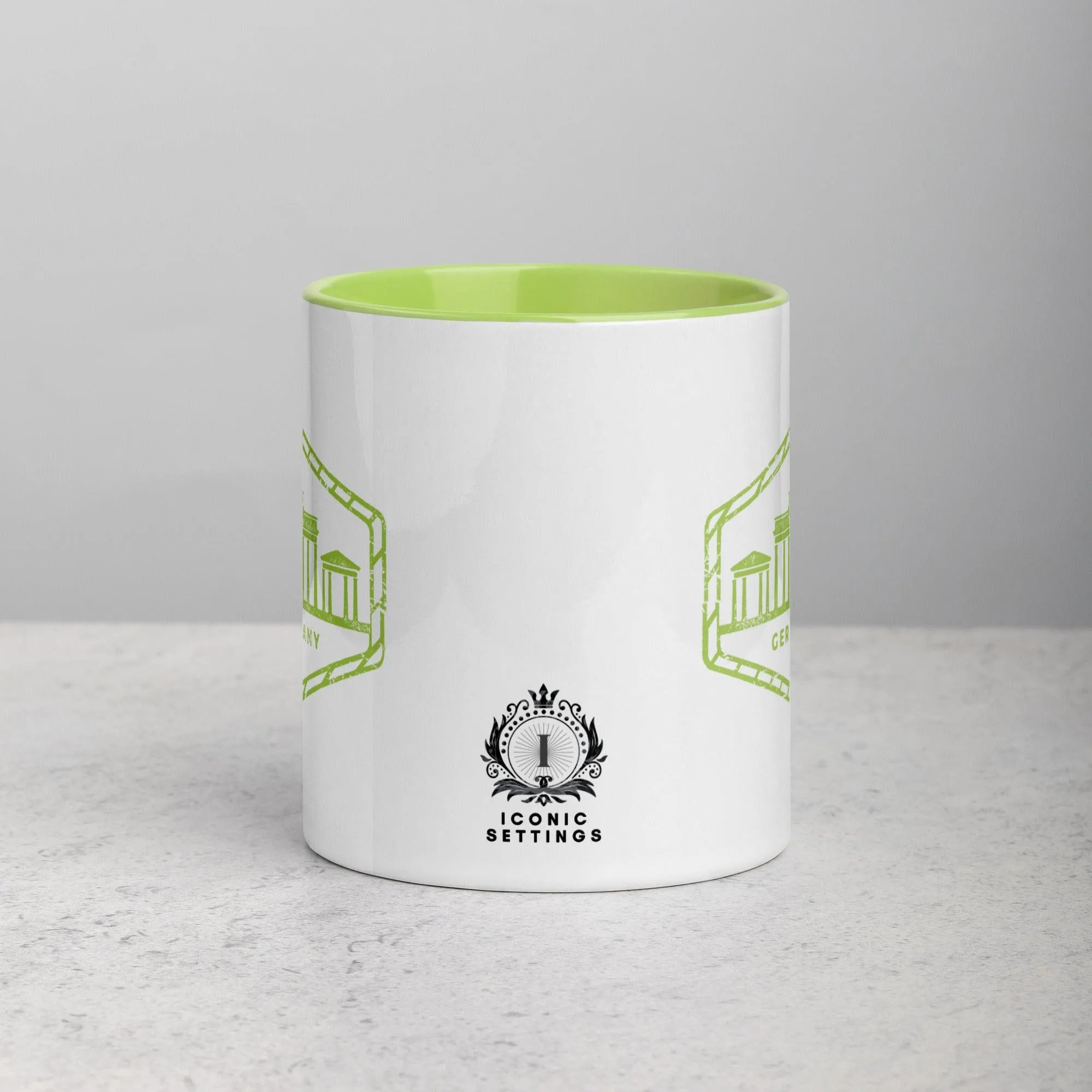 Germany Mug with Color Inside - Lime Green