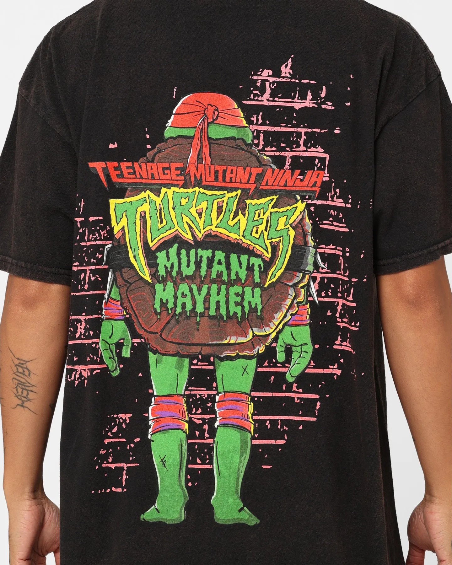 Goat Crew X Teenage Mutant Ninja Turtles Raphael Vintage T-Shirt Black Wash