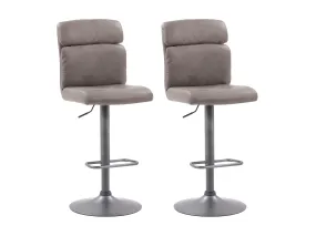 Grey Swivel Bar Stools Set of 2