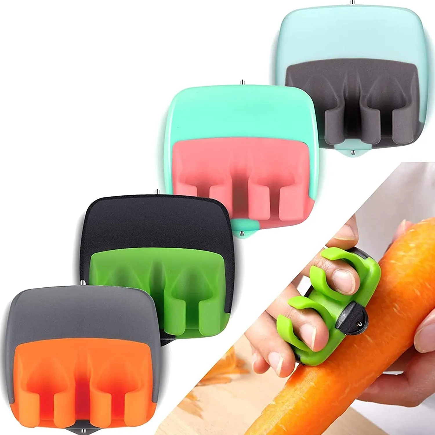 Hand Palm Peeler Fruit Hand Vegetable Peeler Potato with Rubber Finger Grip Kitchen Cooking Tool Cucumber