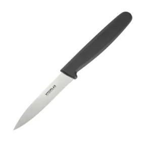 Hygiplas Straight Blade Paring Knife Black 8.5cm - C268