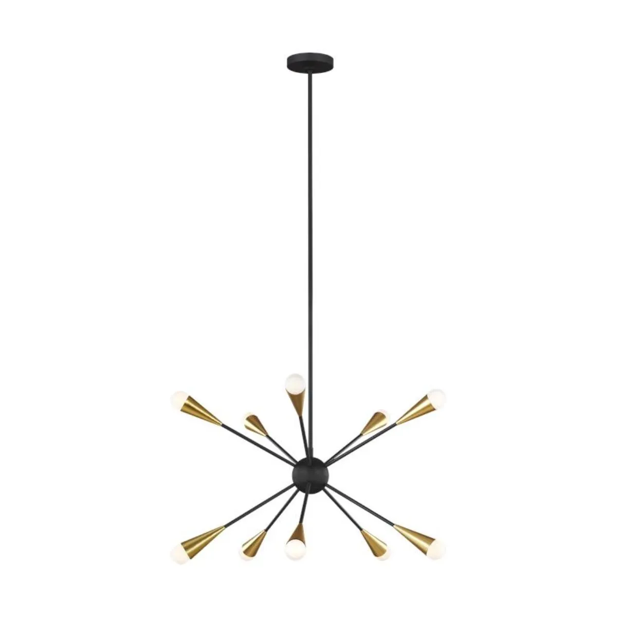 Jax 27 in. 10 Lights Chandelier Black Finish