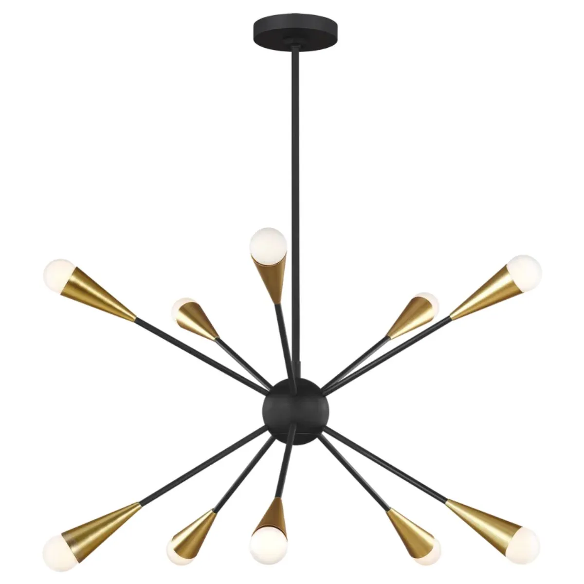 Jax 27 in. 10 Lights Chandelier Black Finish