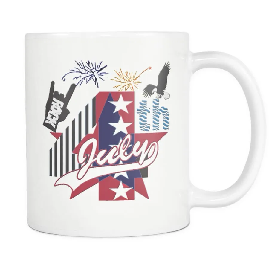 July 4th Rock - Amazing Independent Day Gift Mug (Double Sided)