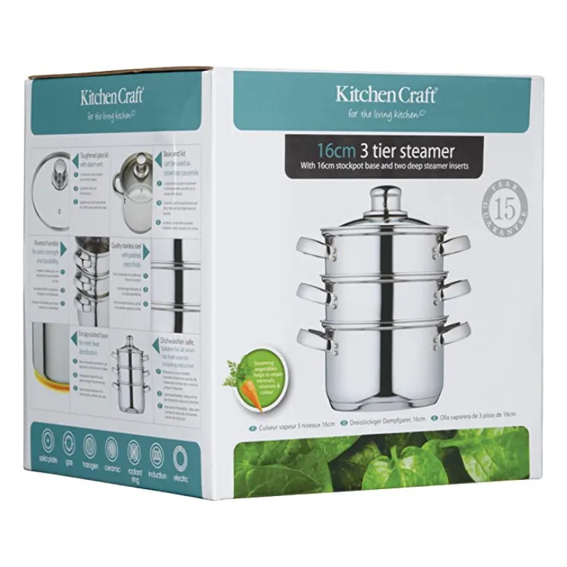 K.C. 3TIER 16CM STEAMER Stainless Steel