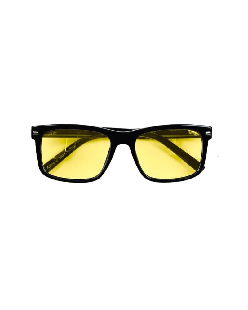 Kenneth Yellow Polarised Safety Glasses - Black