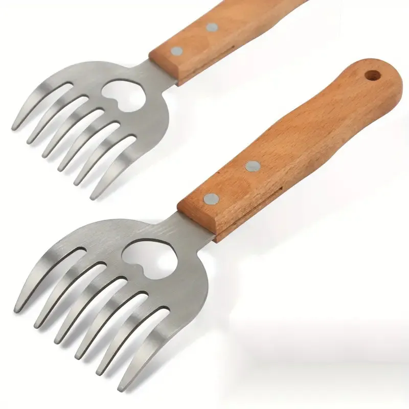 Kitchen 2pcs, Meat Shredding Claws With Wooden Handle