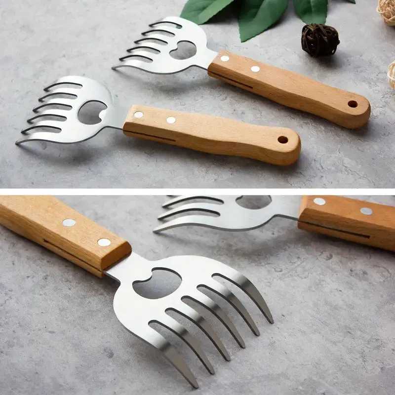 Kitchen 2pcs, Meat Shredding Claws With Wooden Handle