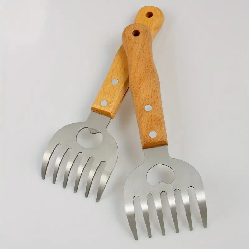 Kitchen 2pcs, Meat Shredding Claws With Wooden Handle