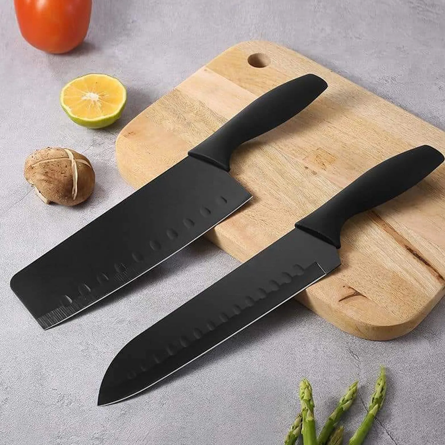 Kitchen Chef Cutlery Stainless Steel Knife Set, Chopping Knife, Chef Knife, Utility Knife, Butcher Knife (Pack of 5pc).