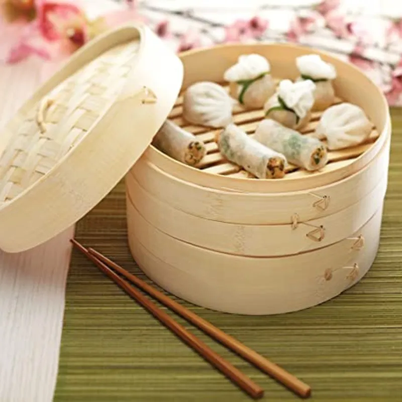 Kitchen Craft Bamboo Steamer 8in / 20cm