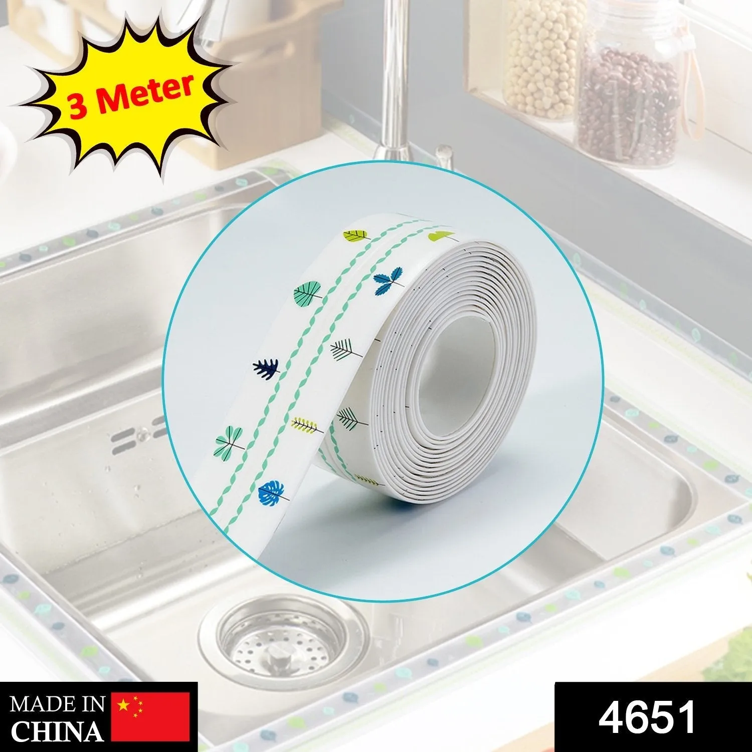 Kitchen Sink Platform Sticker Bathroom Corner Tape (3Meter Size)