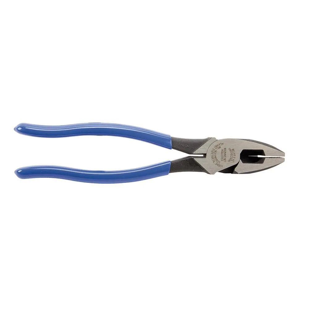 Klein Tools D2000-9NE Side Cutter Linemans Pliers, Made in USA, Cut ACSR, Screws, Nails, Hard Wire, 9-Inch Electrical Pliers