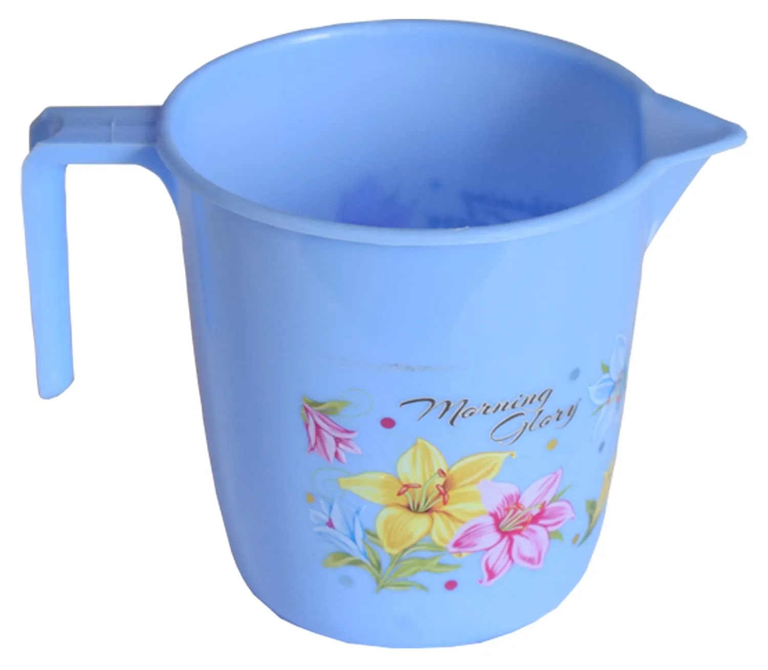 Kuber Industries Printed 3 Pieces Plastic Mug, Dustbin & Stool Set (Blue)