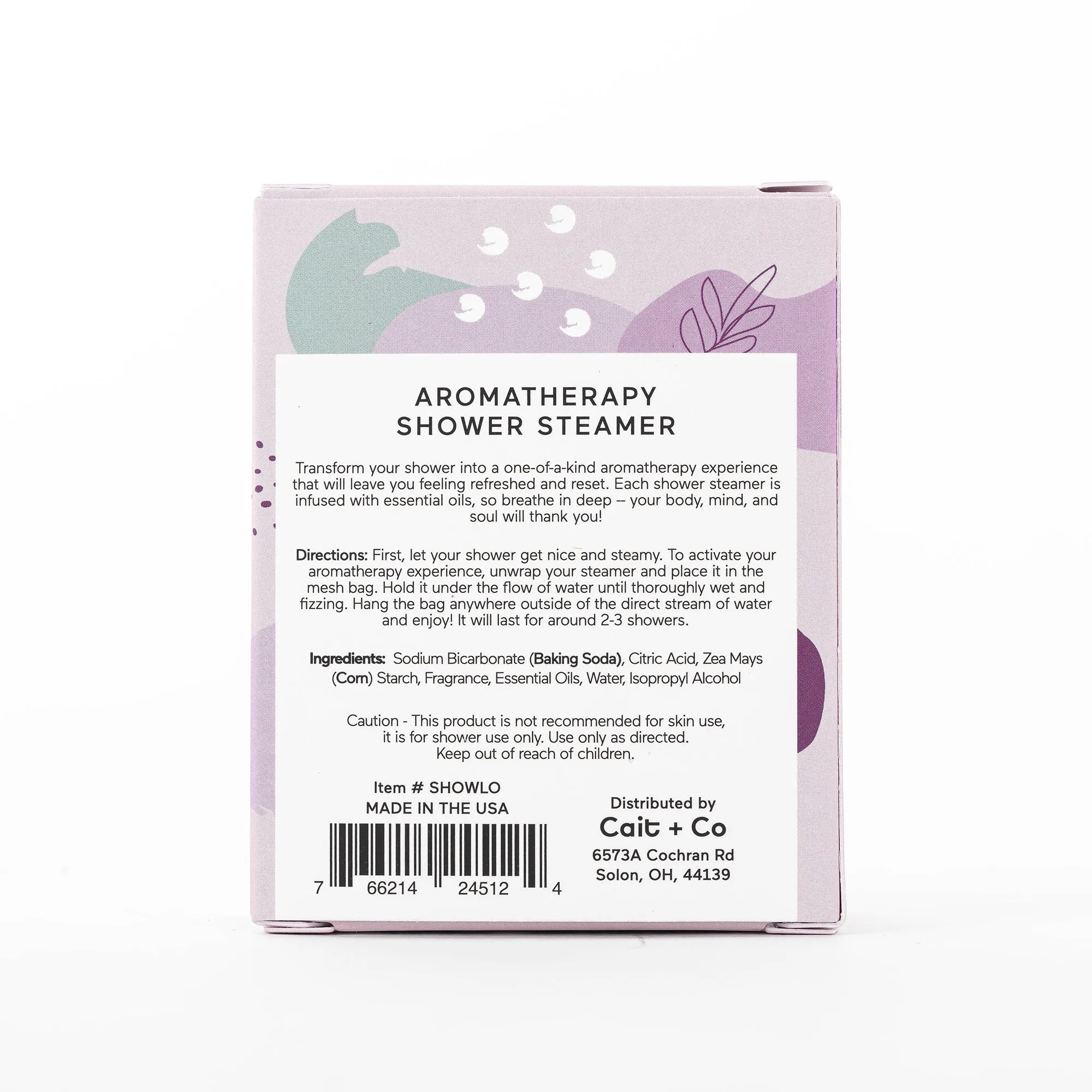 Lavender   Oat Aromatherapy Shower Steamer