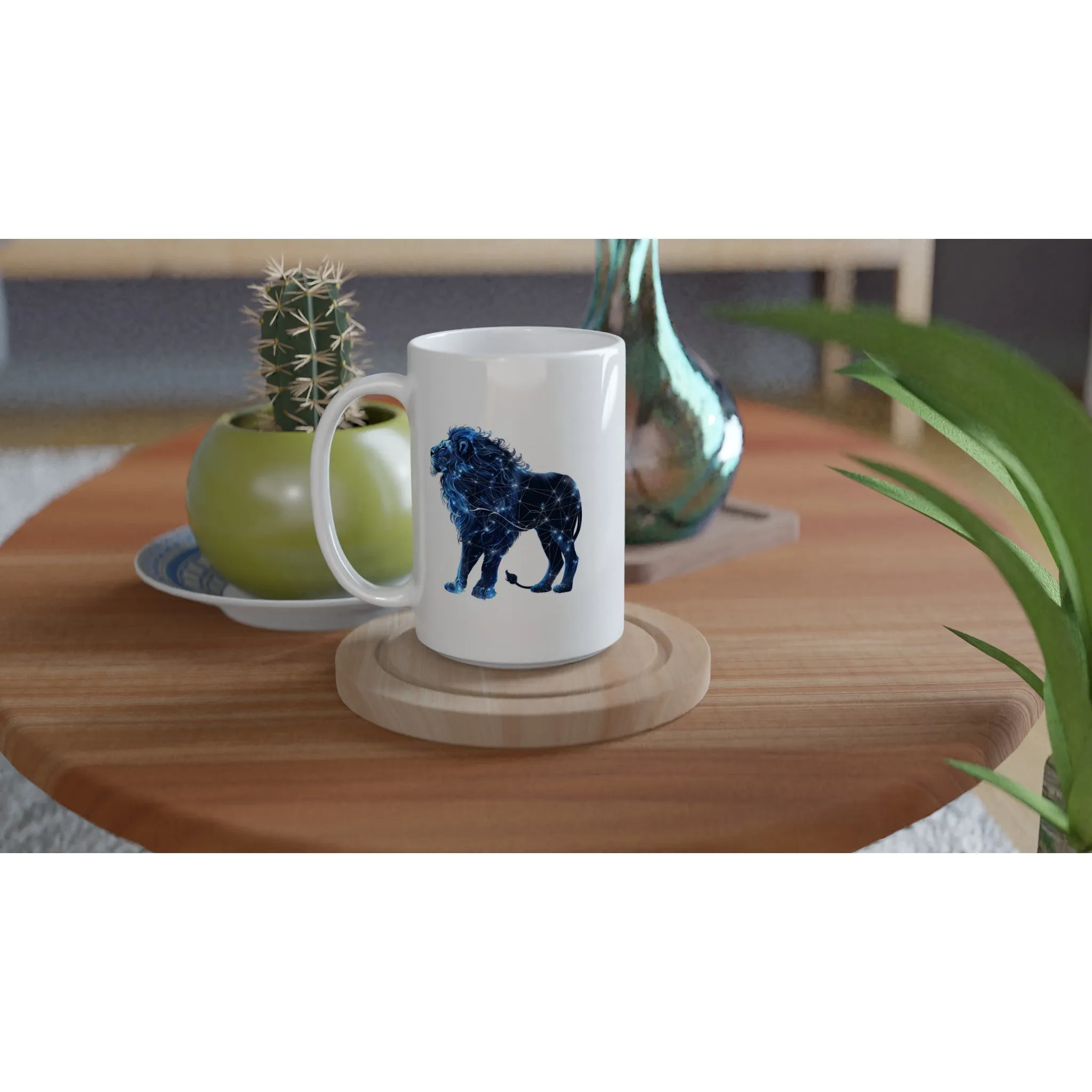 Leo Zodiac White 15 oz Ceramic Mug