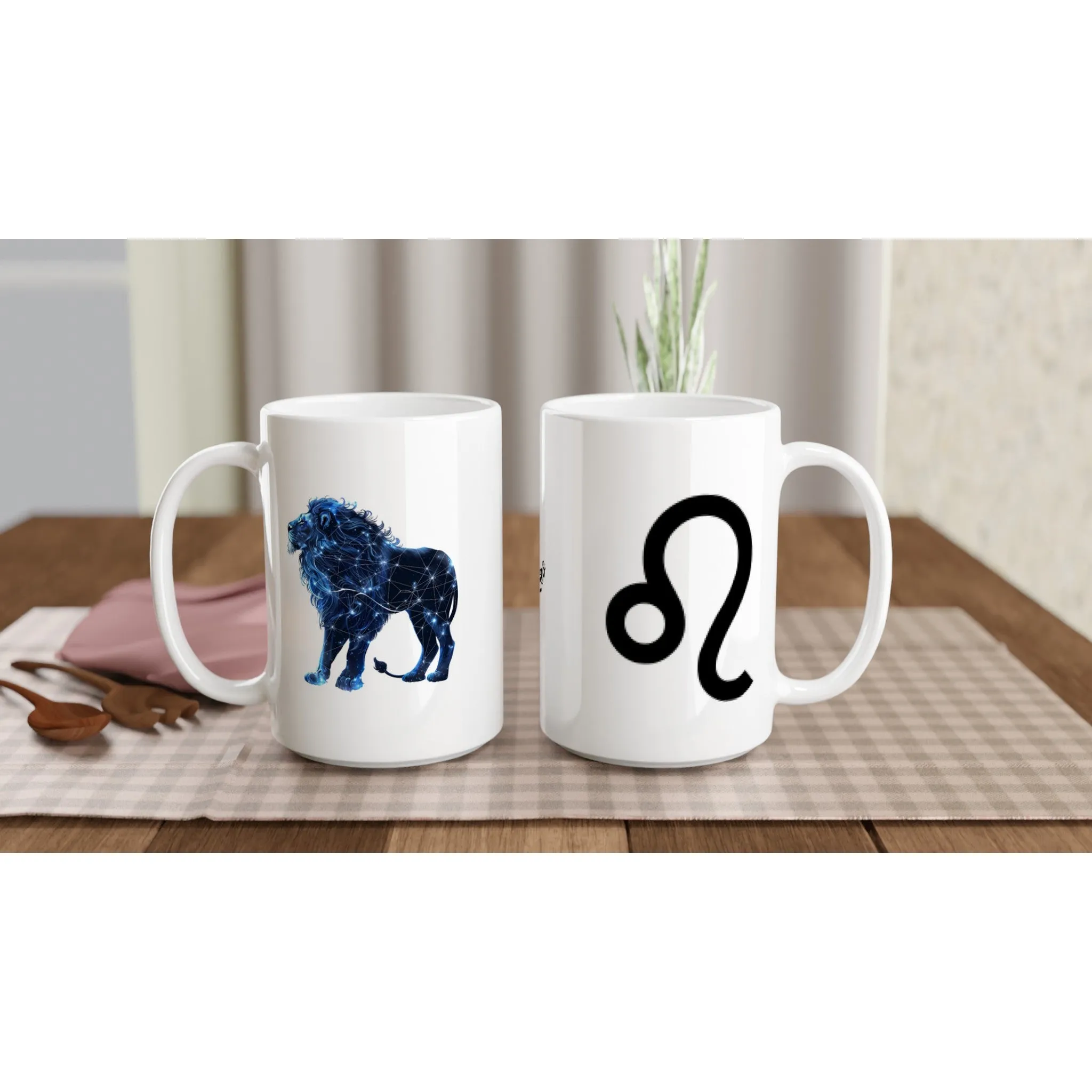 Leo Zodiac White 15 oz Ceramic Mug