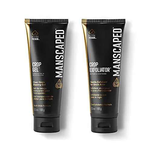 MANSCAPED™ The Ultra Smooth Package, Male Hygiene Shaving Bundle, Includes The Crop Shaver™ Groin Razor with Replacement Blades, Crop Gel™ Ball Shaving Gel, and Crop Exfoliator™ Ball Exfoliator